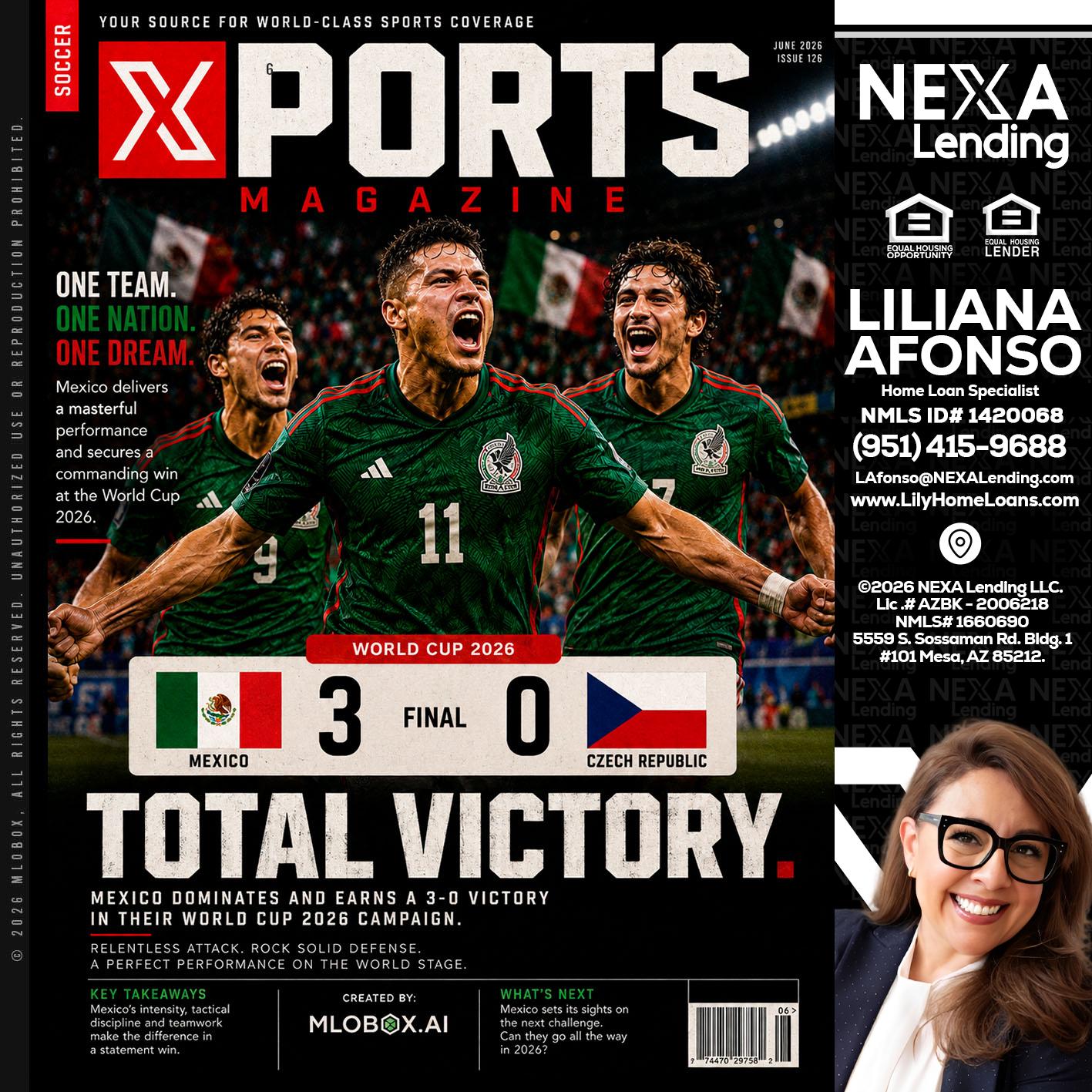 World Cup 2026 MEX 1-0 CZECH - Liliana Afonso -Home Loan Specialist