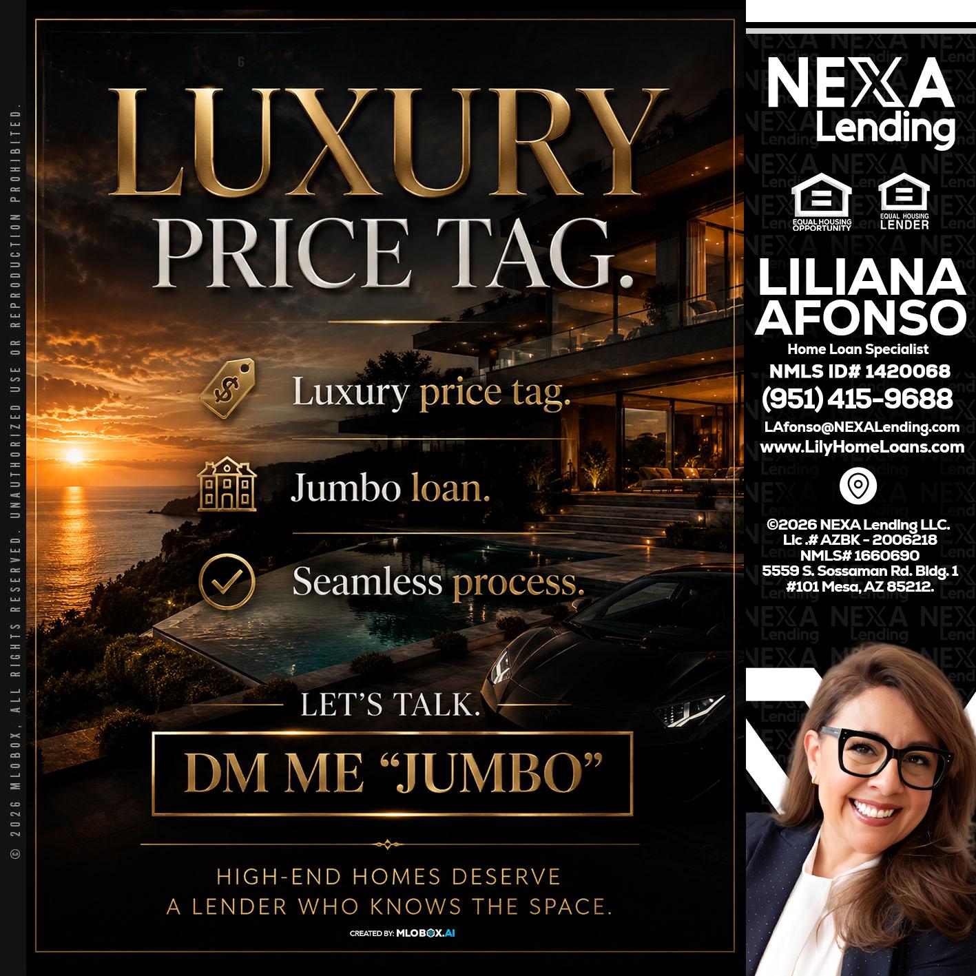 LUXURY PRICE - Liliana Afonso -Home Loan Specialist