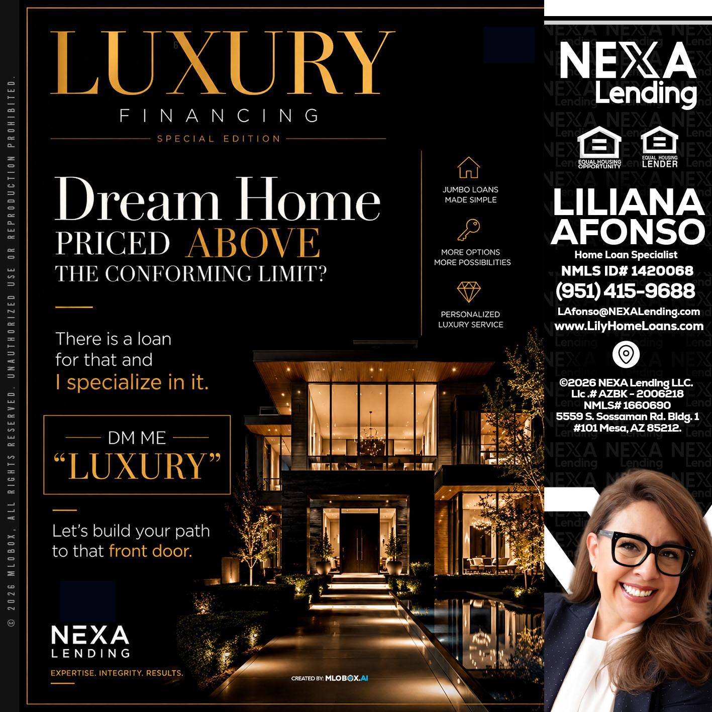 LUXURY - Liliana Afonso -Home Loan Specialist