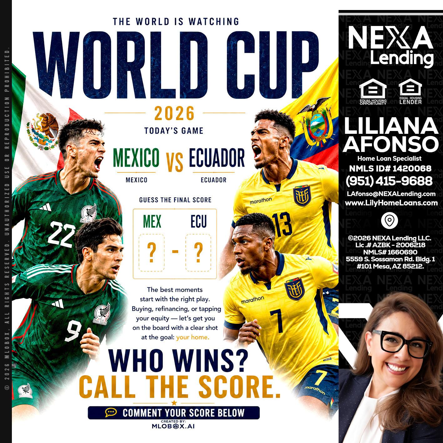 WORLD CUP 2026 - Liliana Afonso -Home Loan Specialist