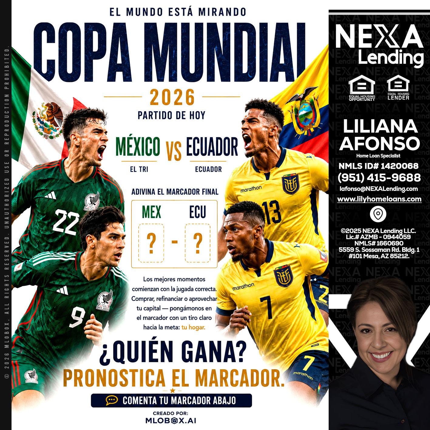 COPA MUNDIAL 2026 - Liliana Afonso -Home Loan Specialist