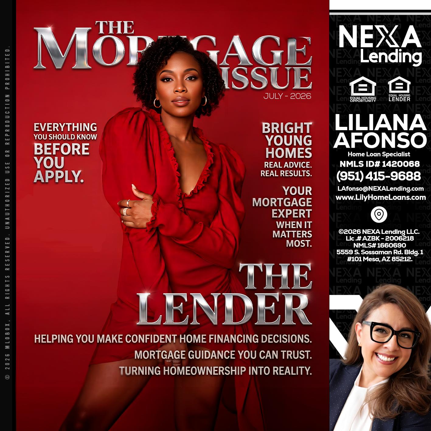 THE MORTGAGE ISSUE JULY - Liliana Afonso -Home Loan Specialist