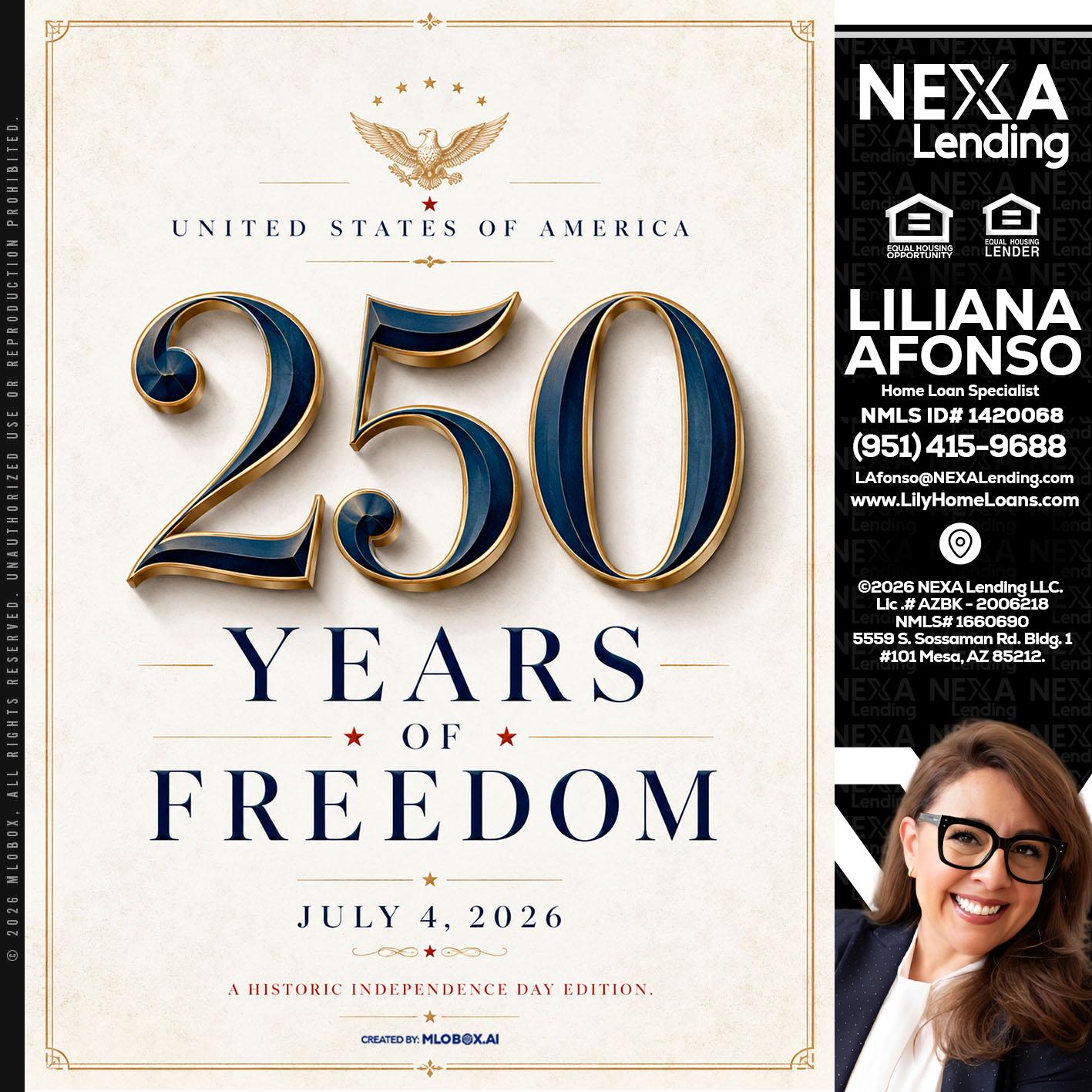 250 YEARS - Liliana Afonso -Home Loan Specialist