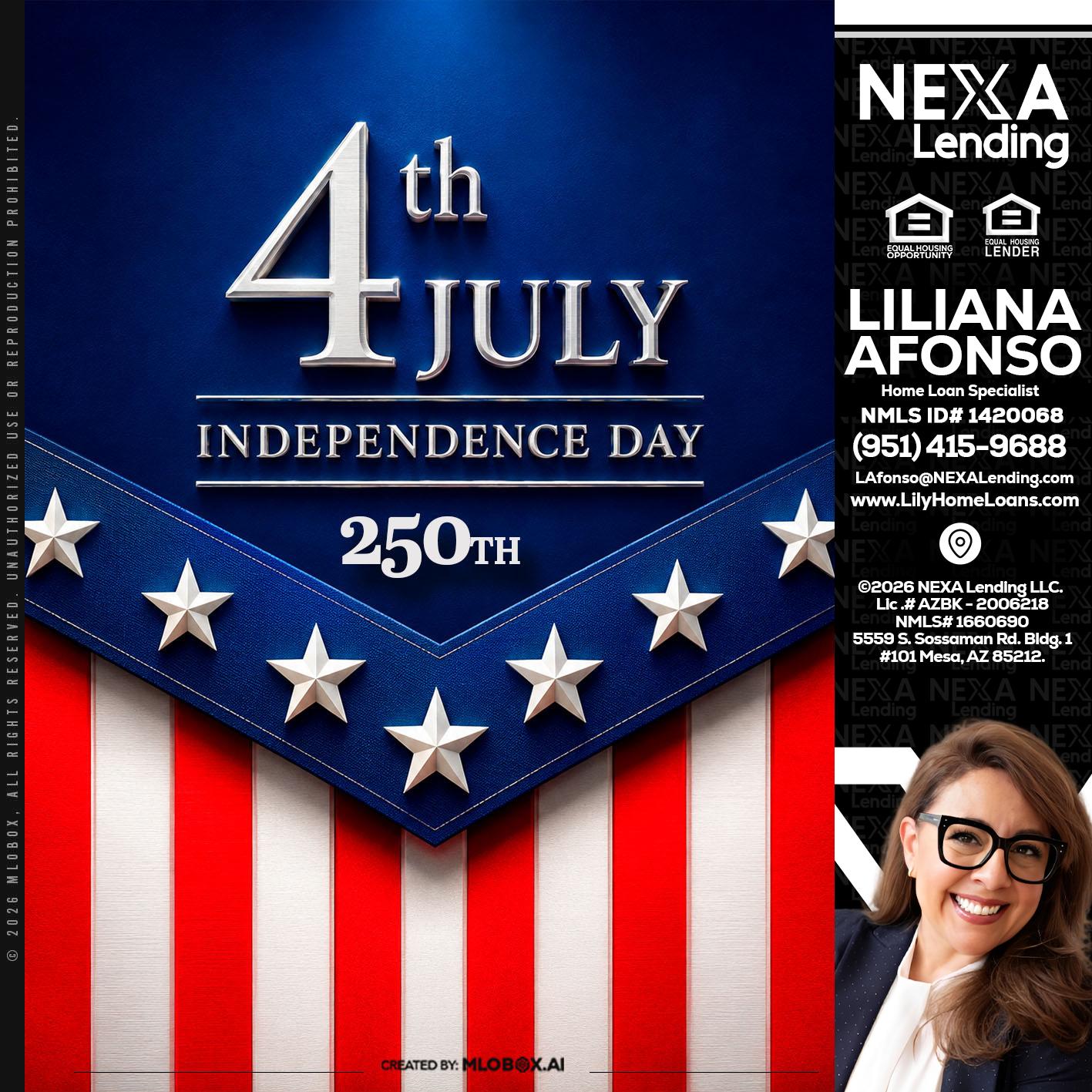 4th of july - Liliana Afonso -Home Loan Specialist