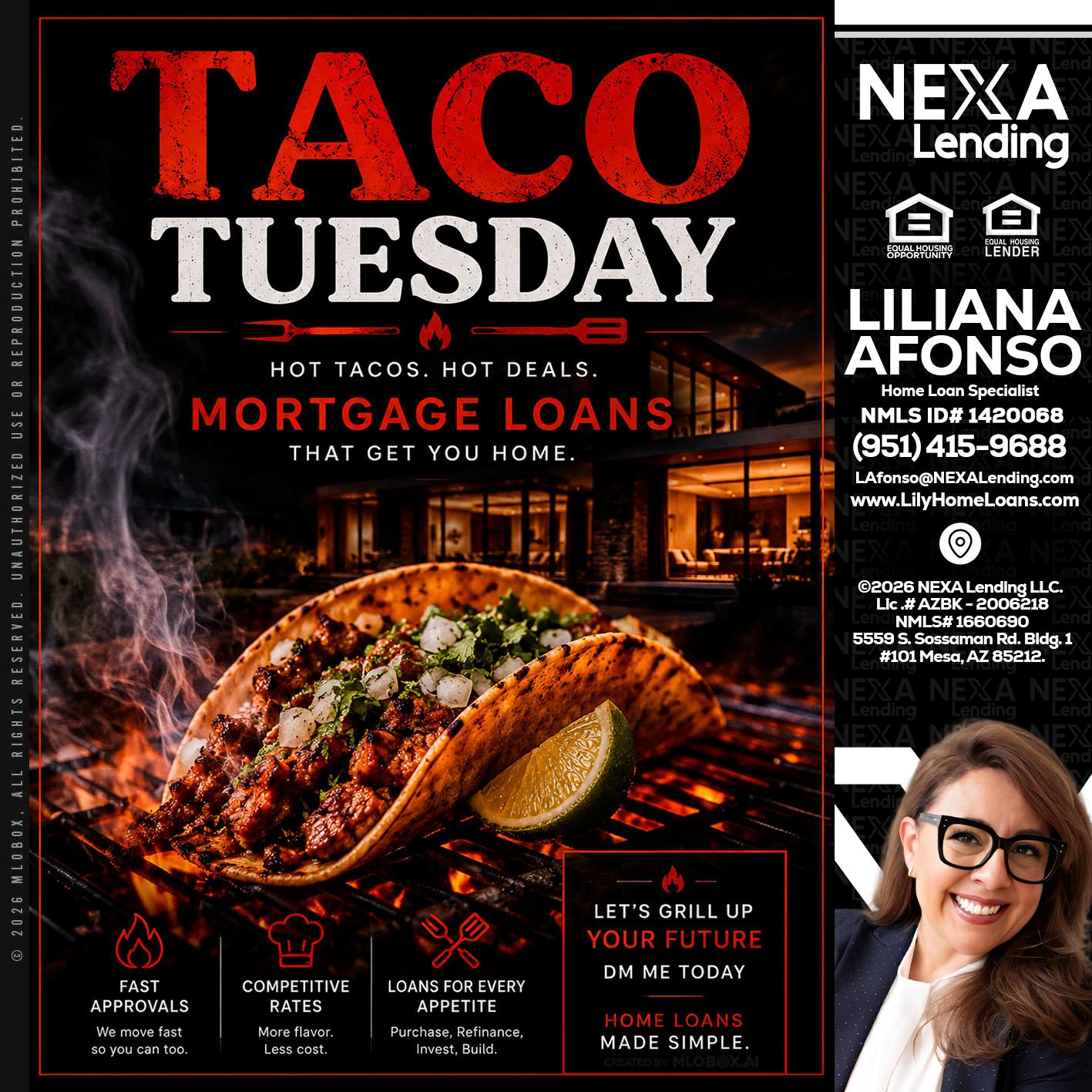 TACO TUESDAY - Liliana Afonso -Home Loan Specialist