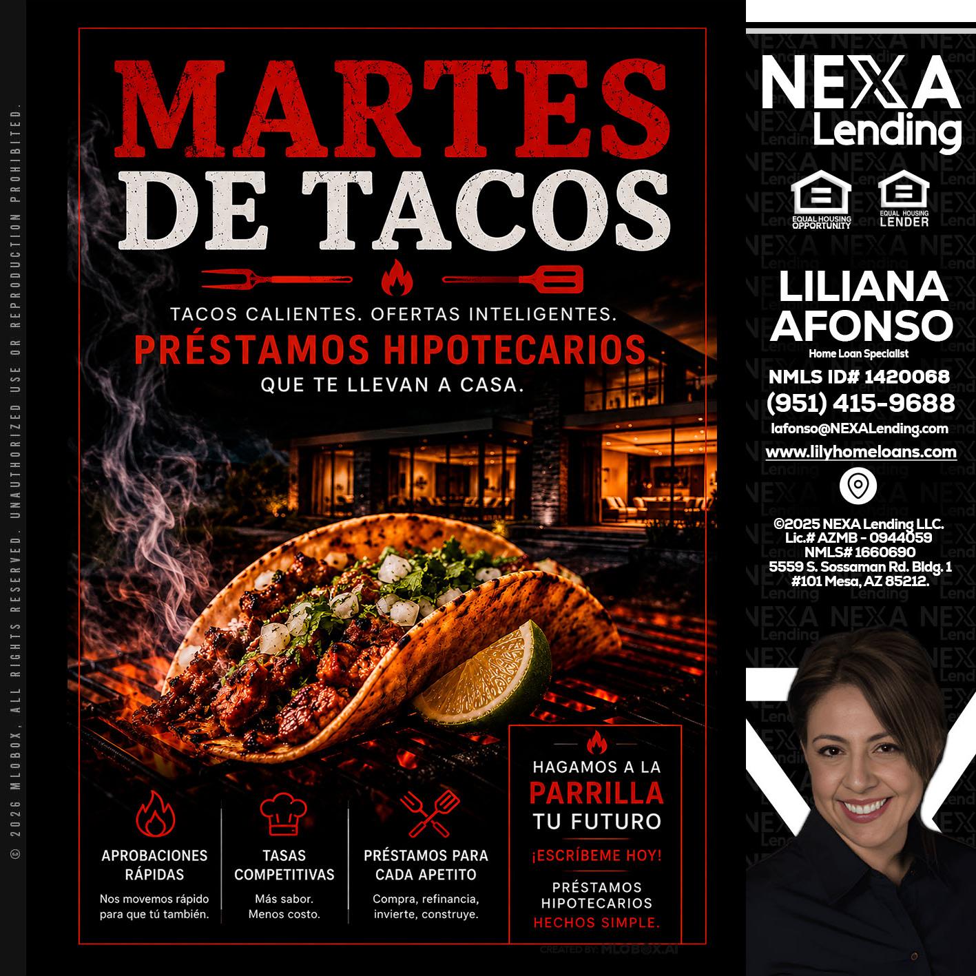 martes de tacos - Liliana Afonso -Home Loan Specialist
