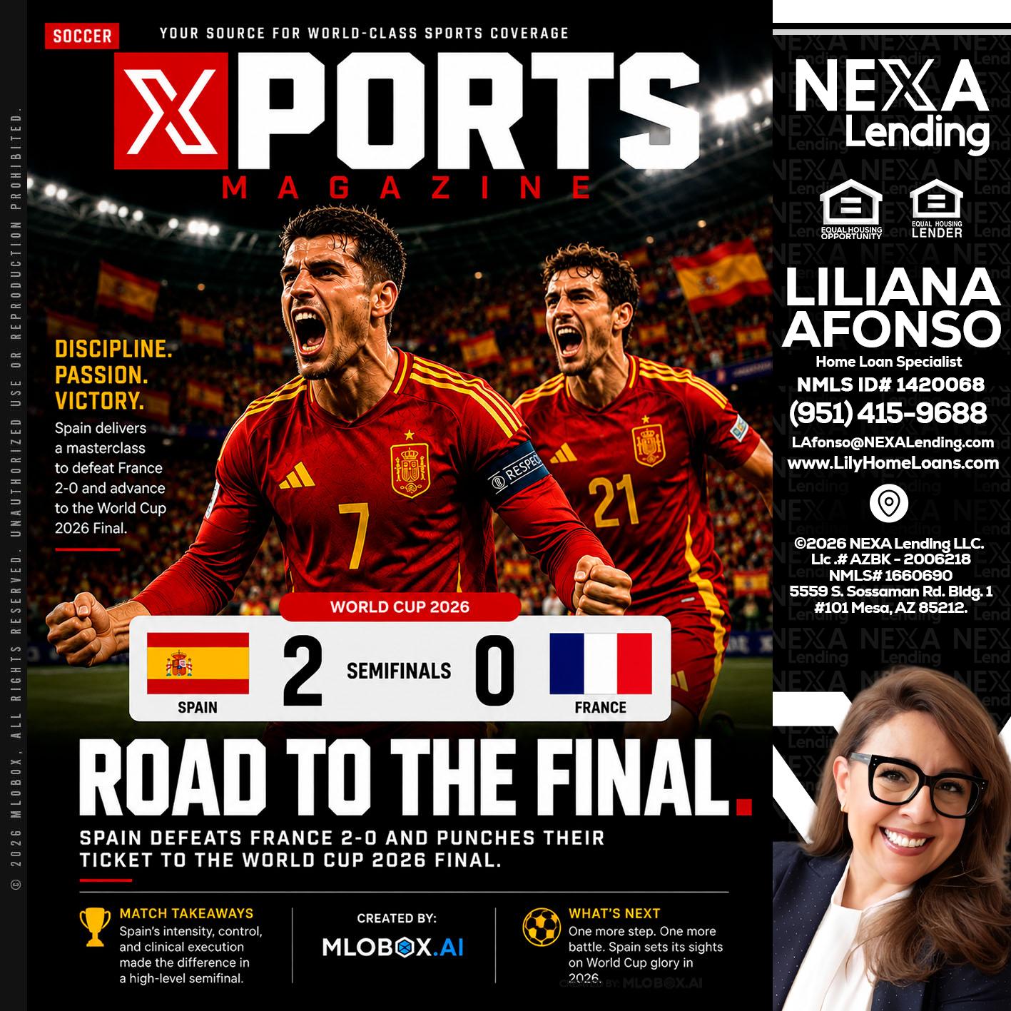 XPORTS WORLD CUP 2026 - Liliana Afonso -Home Loan Specialist