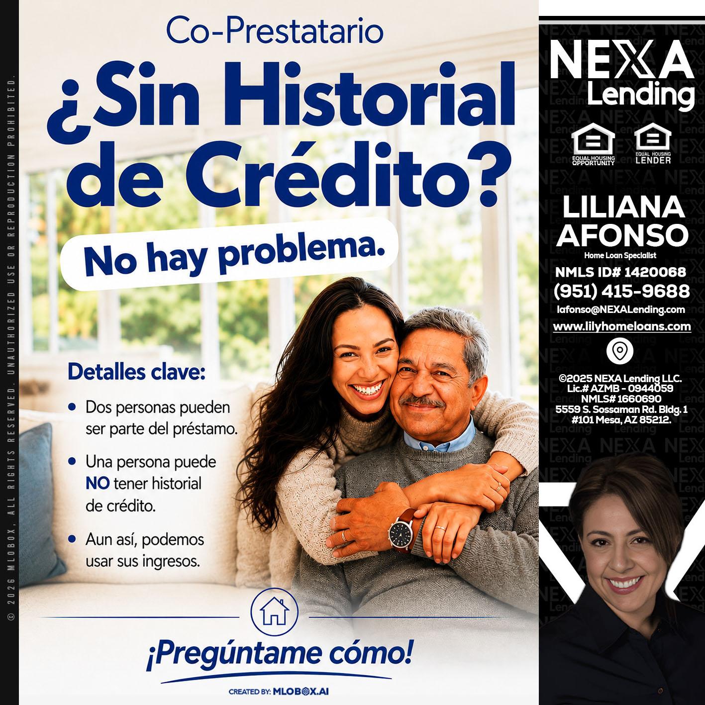 SIN CREDITO? - Liliana Afonso -Home Loan Specialist