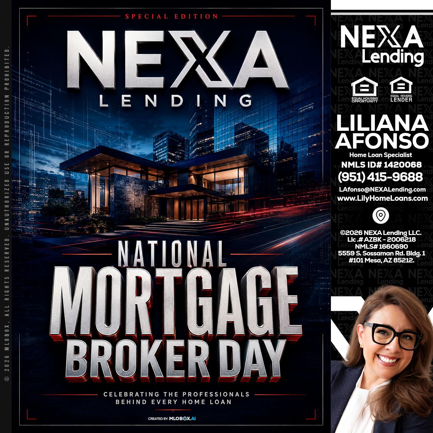 NATIONAL MORTGAGE BROKER DAY - Liliana Afonso -Home Loan Specialist