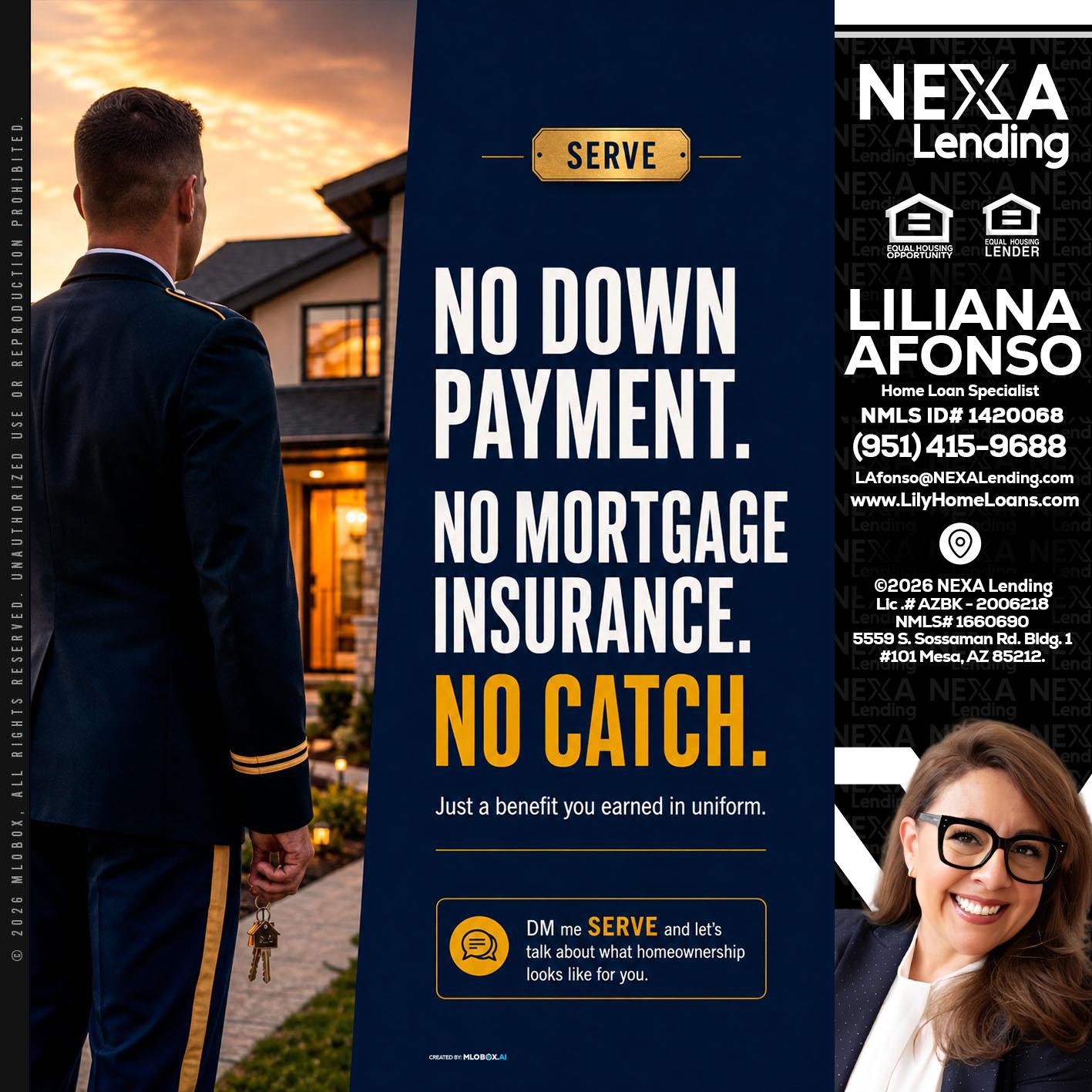 NO DOWN PAYMENT - Liliana Afonso -Home Loan Specialist