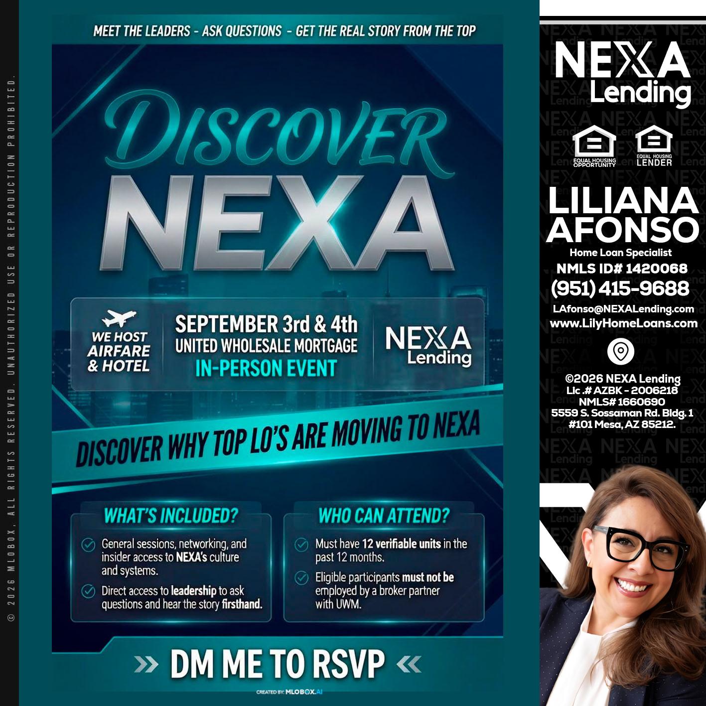 DISCOVER NEXA - Liliana Afonso -Home Loan Specialist
