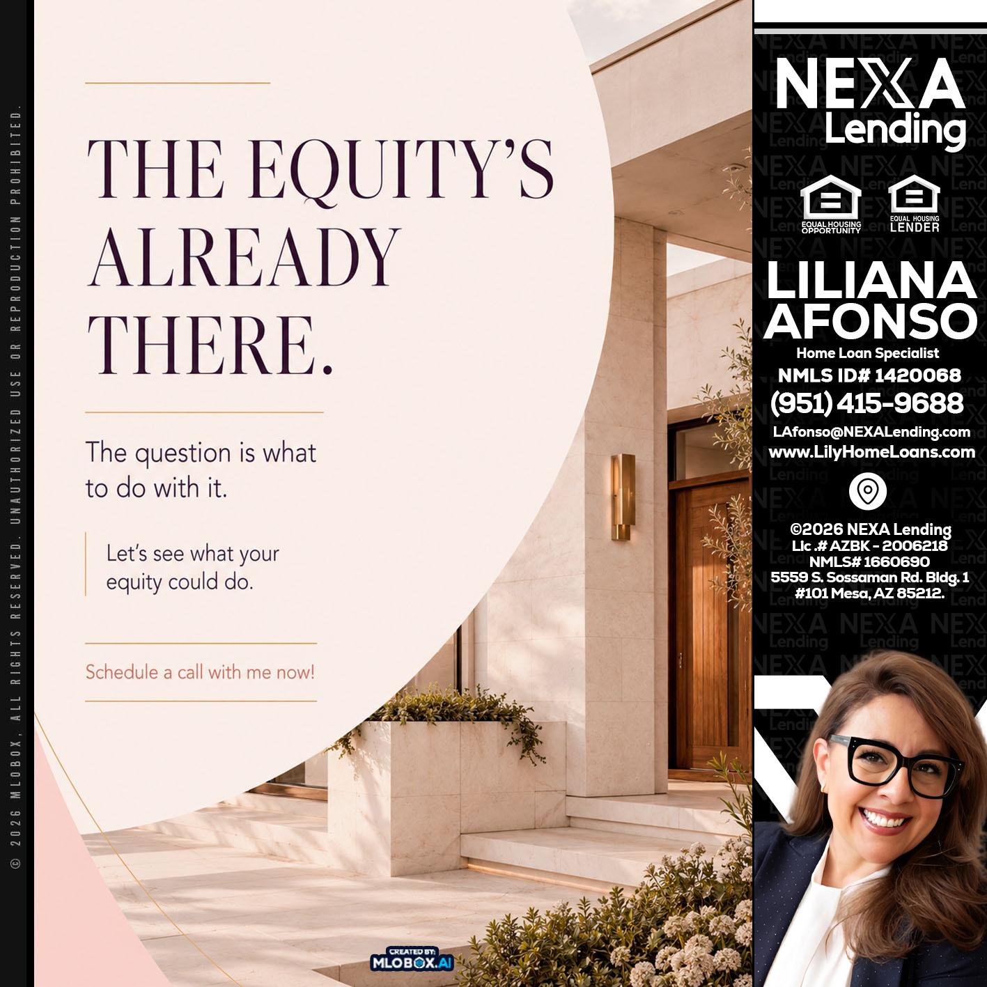 THE EQUITY'S - Liliana Afonso -Home Loan Specialist